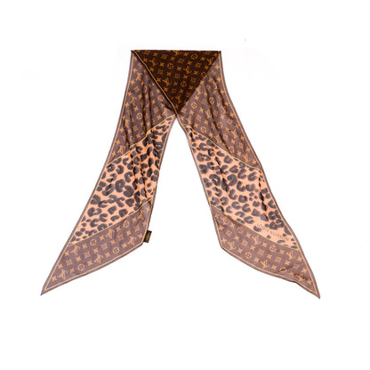 Louis Vuitton Silk Crepe Leopard Monogram Scarf 3 of 5