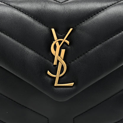 Saint Laurent Calfskin Y Quilted Monogram Toy Loulou Crossbody Bag Black 7 of 10