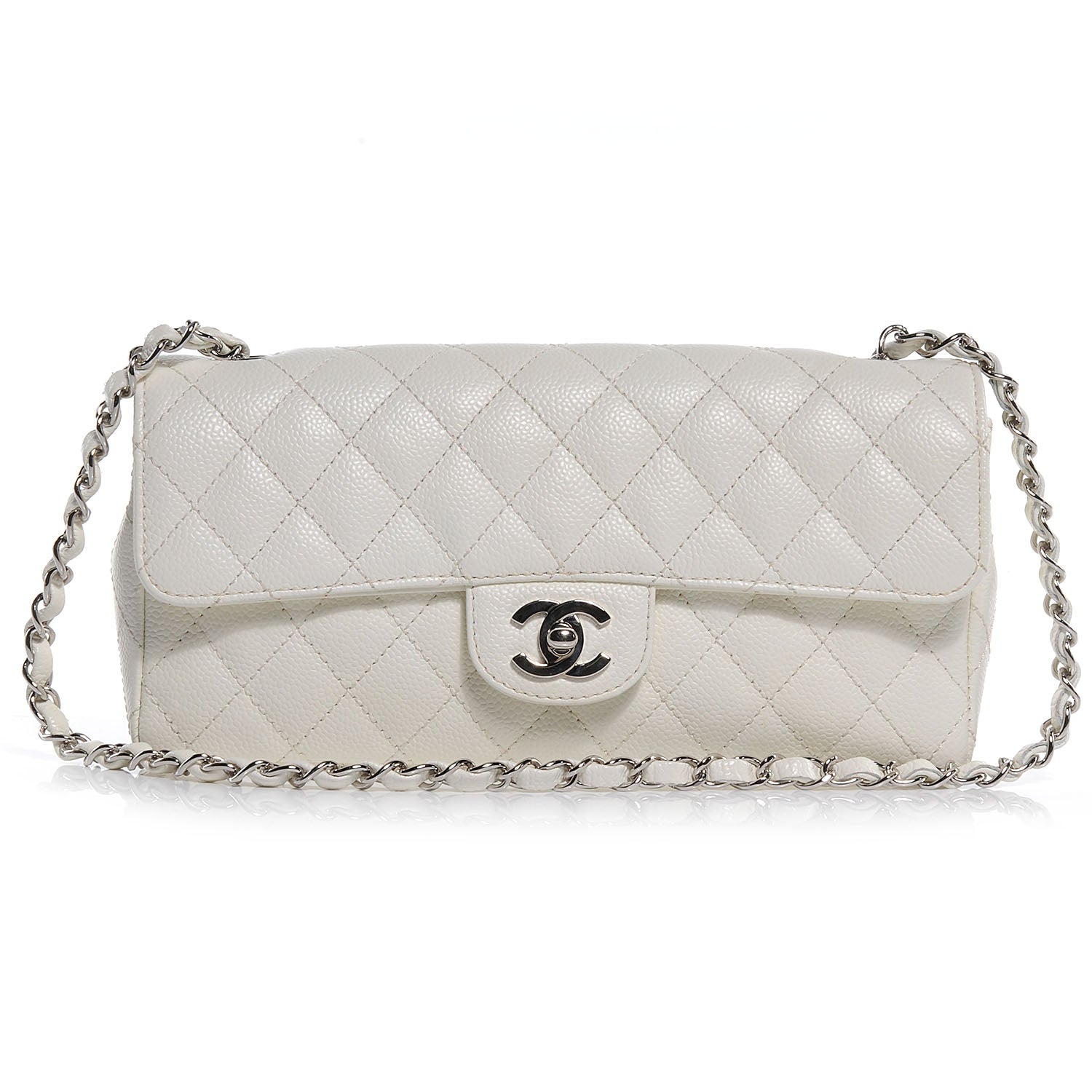 Chanel Caviar East West Flap White 1 of 7