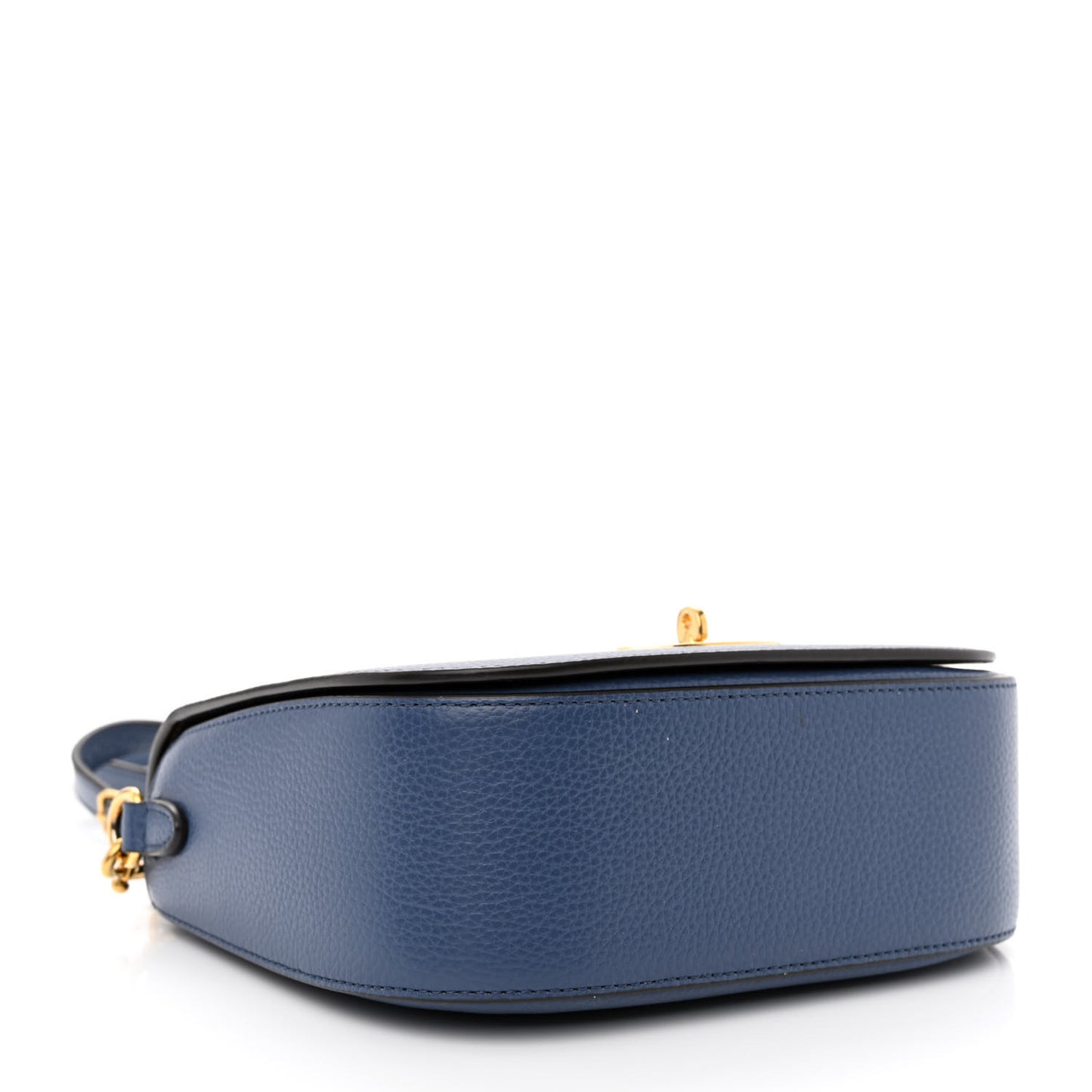 Small Classic Grain Calfskin Small Darley Satchel Pale Navy