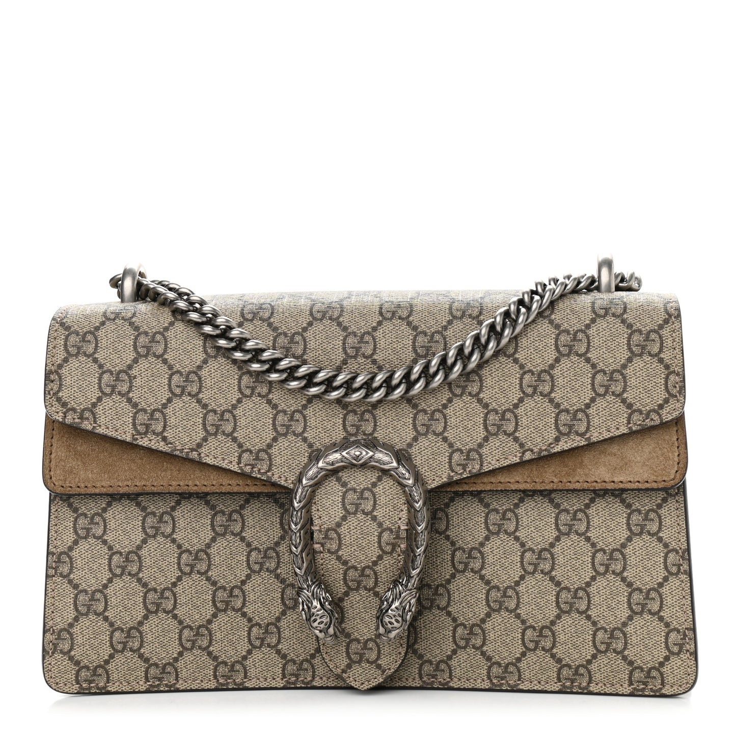 GG Supreme Monogram Small Dionysus Shoulder Bag Taupe