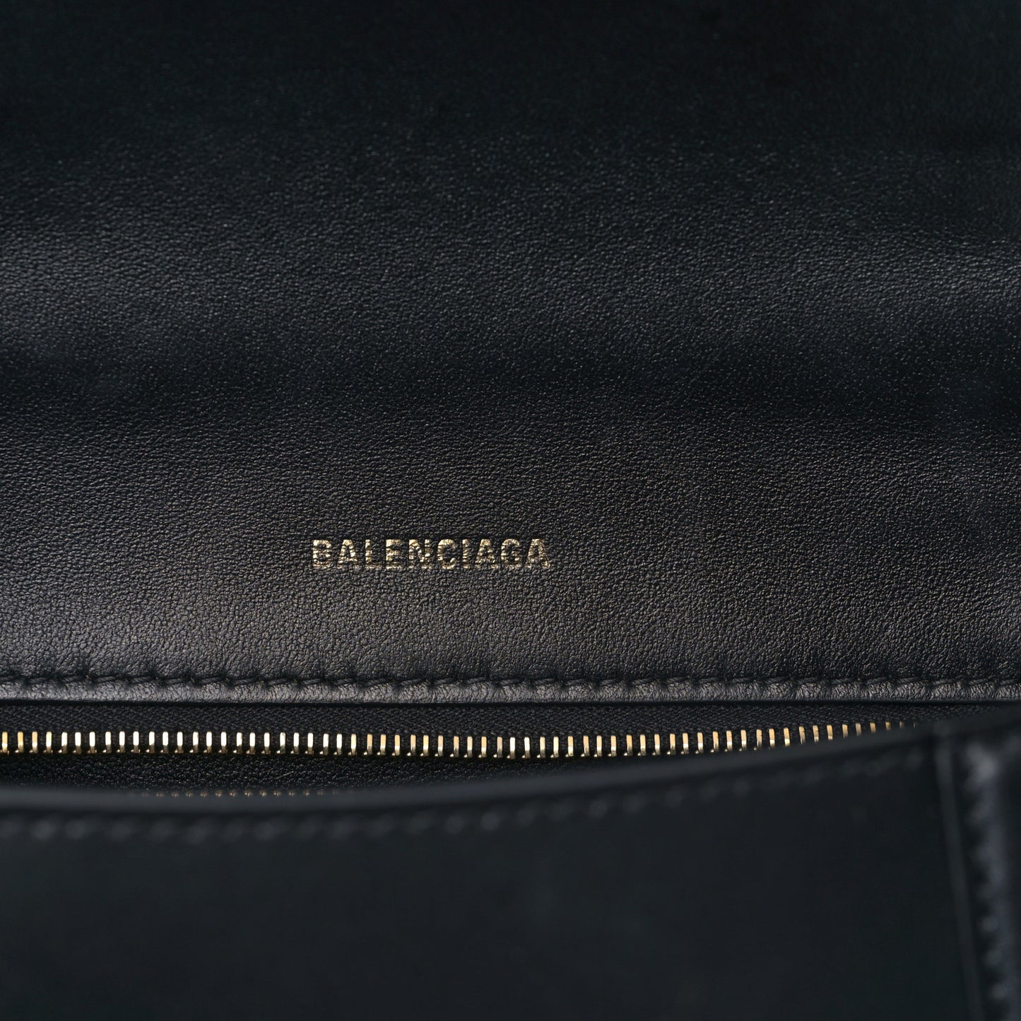 Shiny Box Calfskin Small Hourglass Top Handle Bag Black