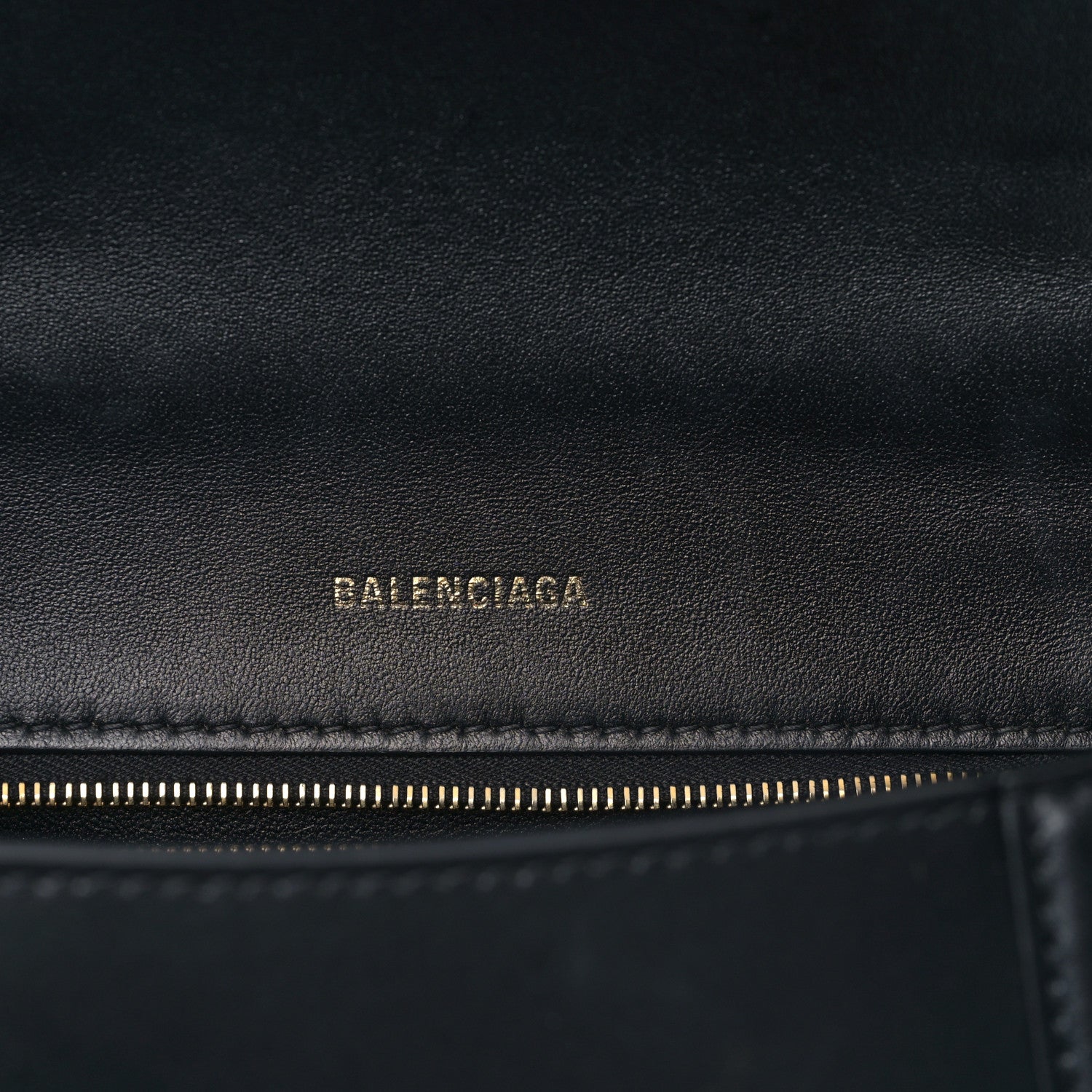 Balenciaga Shiny Box Calfskin Small Hourglass Top Handle Bag Black 6 of 9
