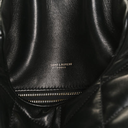 Saint Laurent Lambskin Quilted Toy Loulou Puffer Monogram Chain Satchel Black 7 of 13