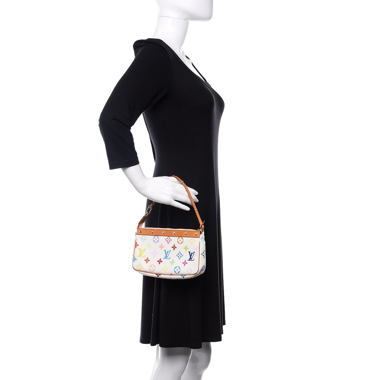 Monogram Multicolor Pochette Accessories White