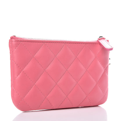 Chanel Lambskin Quilted Small Casino Cosmetic Case Pink 3 of 8