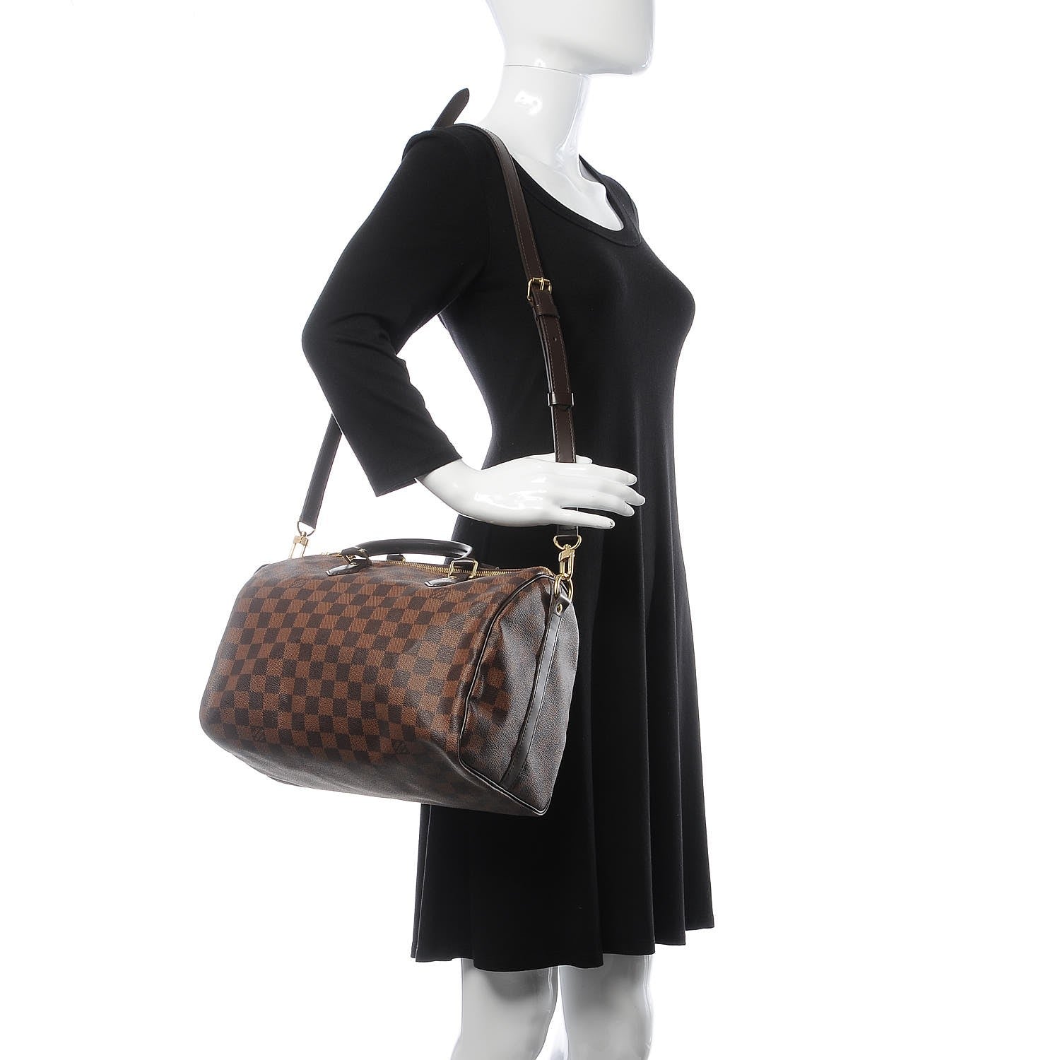 Louis Vuitton Damier Ebene Speedy Bandouliere 30 2 of 11