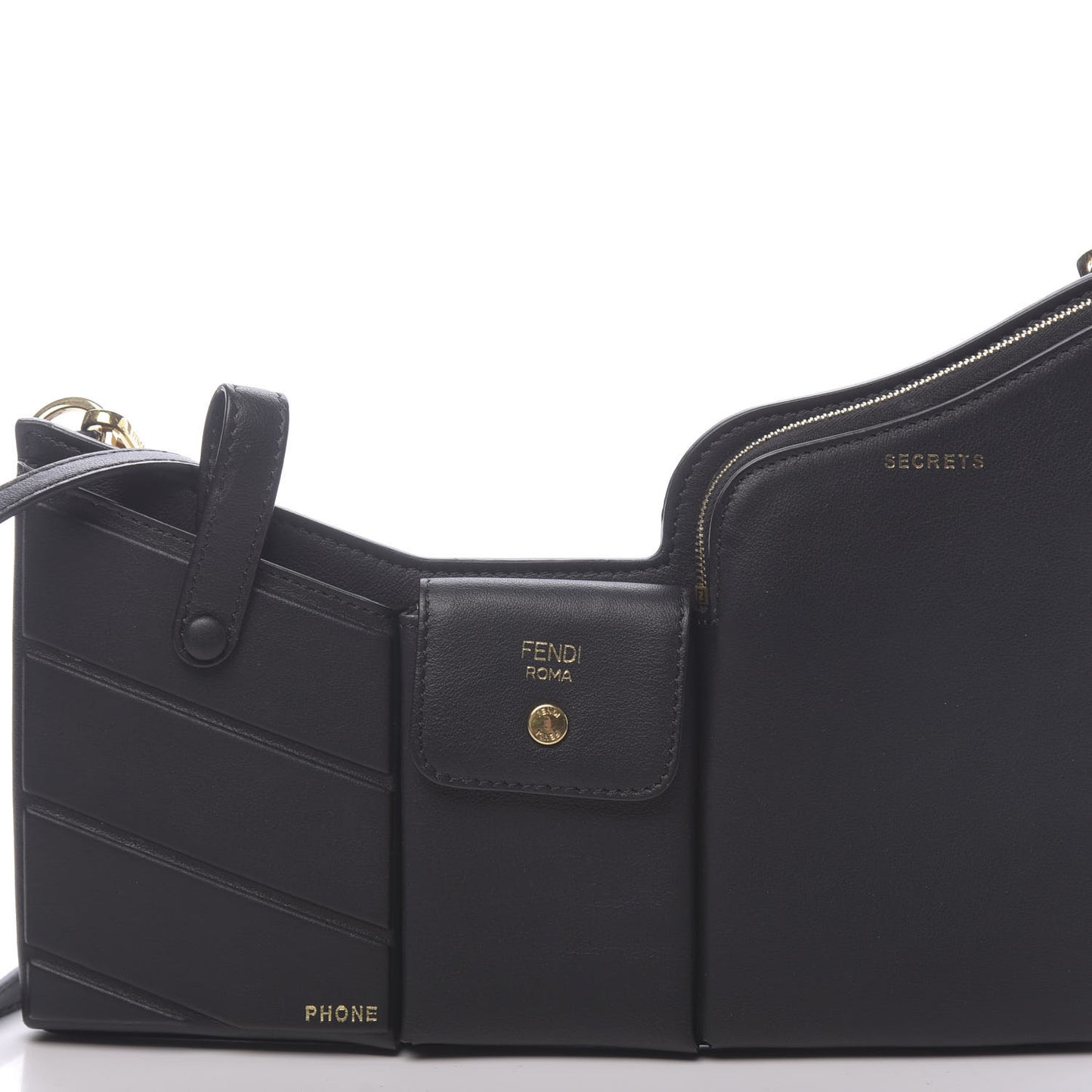 Vitello Grace 3 Pocket Mini Crossbody Bag Matte Black