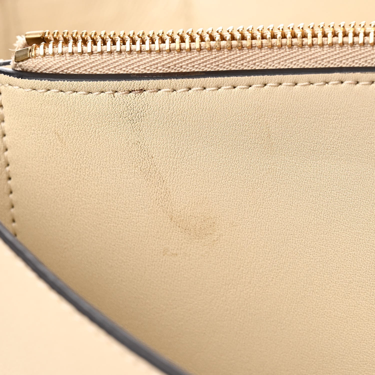 Celine Shiny Smooth Calfskin Medium Frame Shoulder Bag Chalk Mastic 12 of 16