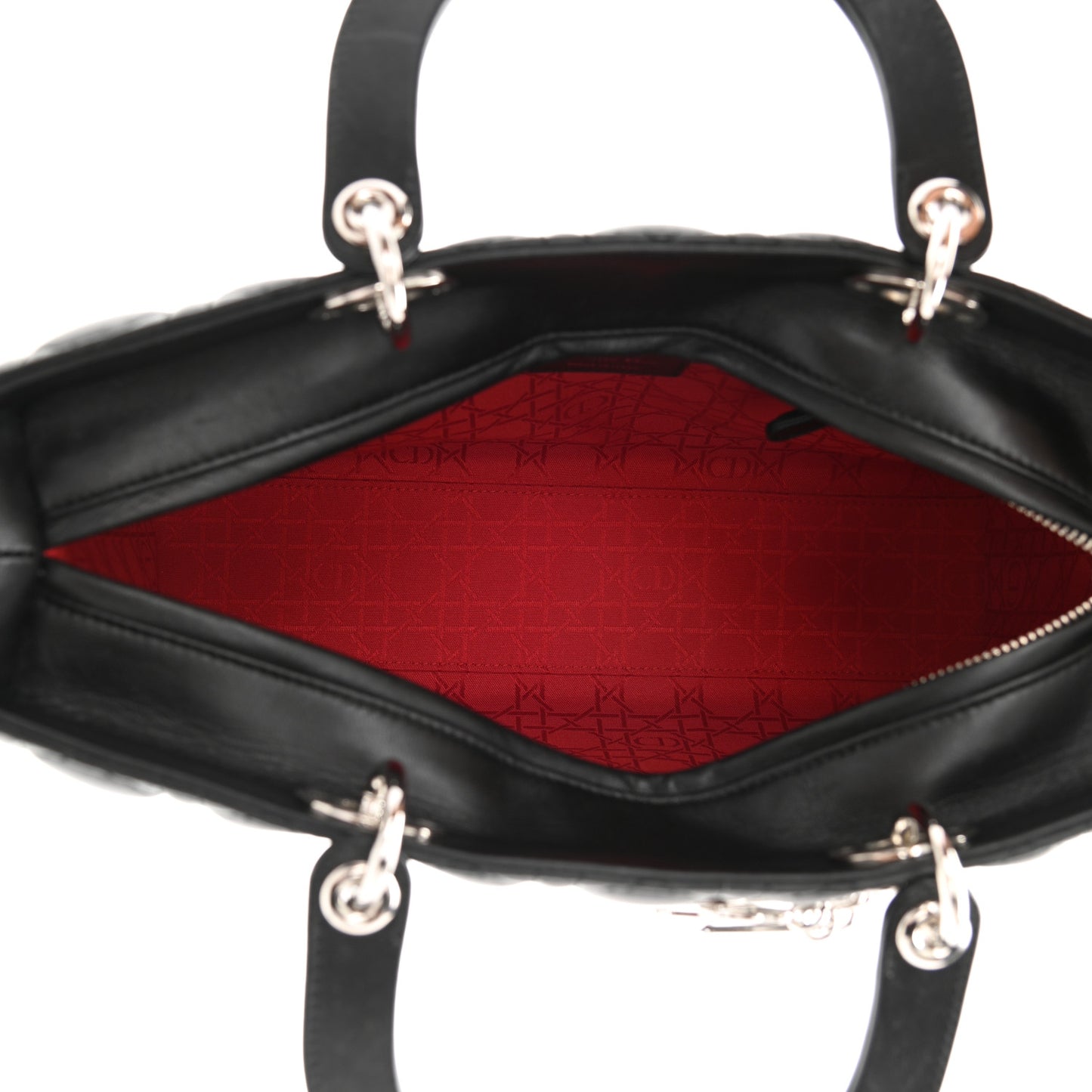 Lambskin Cannage Large Lady Dior Black