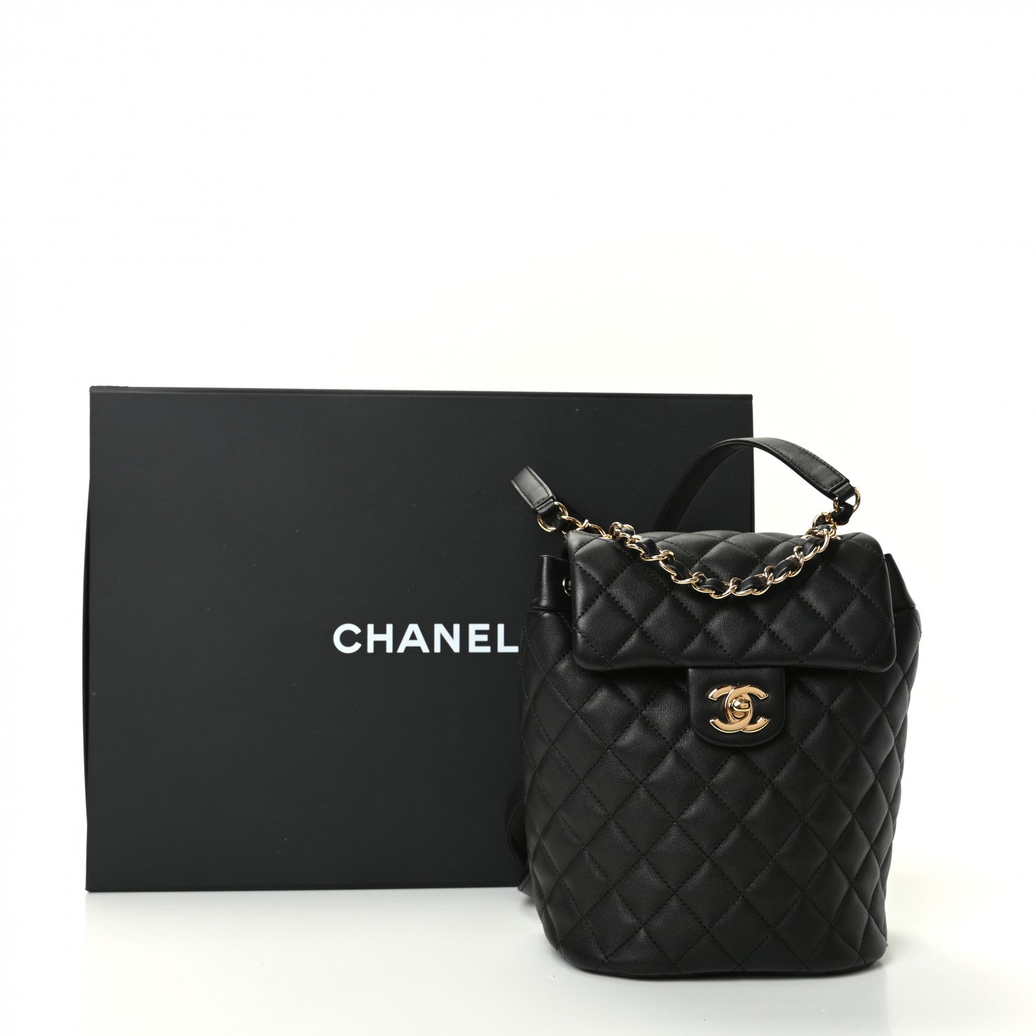 Chanel Calfskin Quilted Mini Urban Spirit Backpack Black 9 of 9