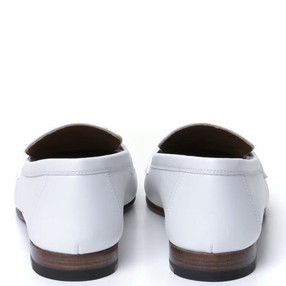 Hermes Calfskin Womens Paris Loafers 35 White 6 of 9