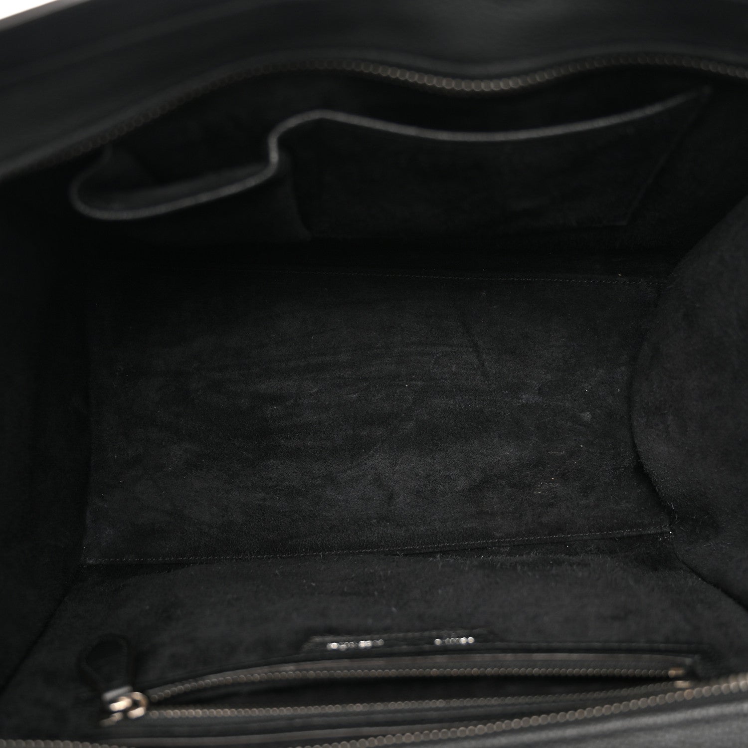 Celine Drummed Calfskin Mini Luggage Black 5 of 10