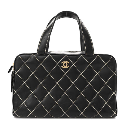 Chanel Calfskin Contrast Stitch Surpique Bowler Black 1 of 14
