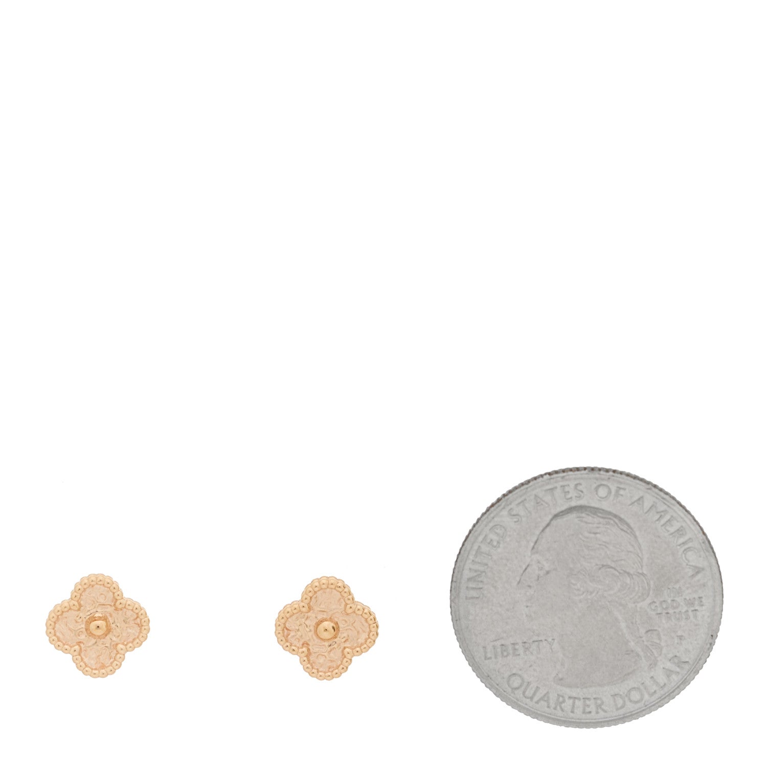 Van Cleef & Arpels 18K Rose Gold Sweet Alhambra Earrings 2 of 5