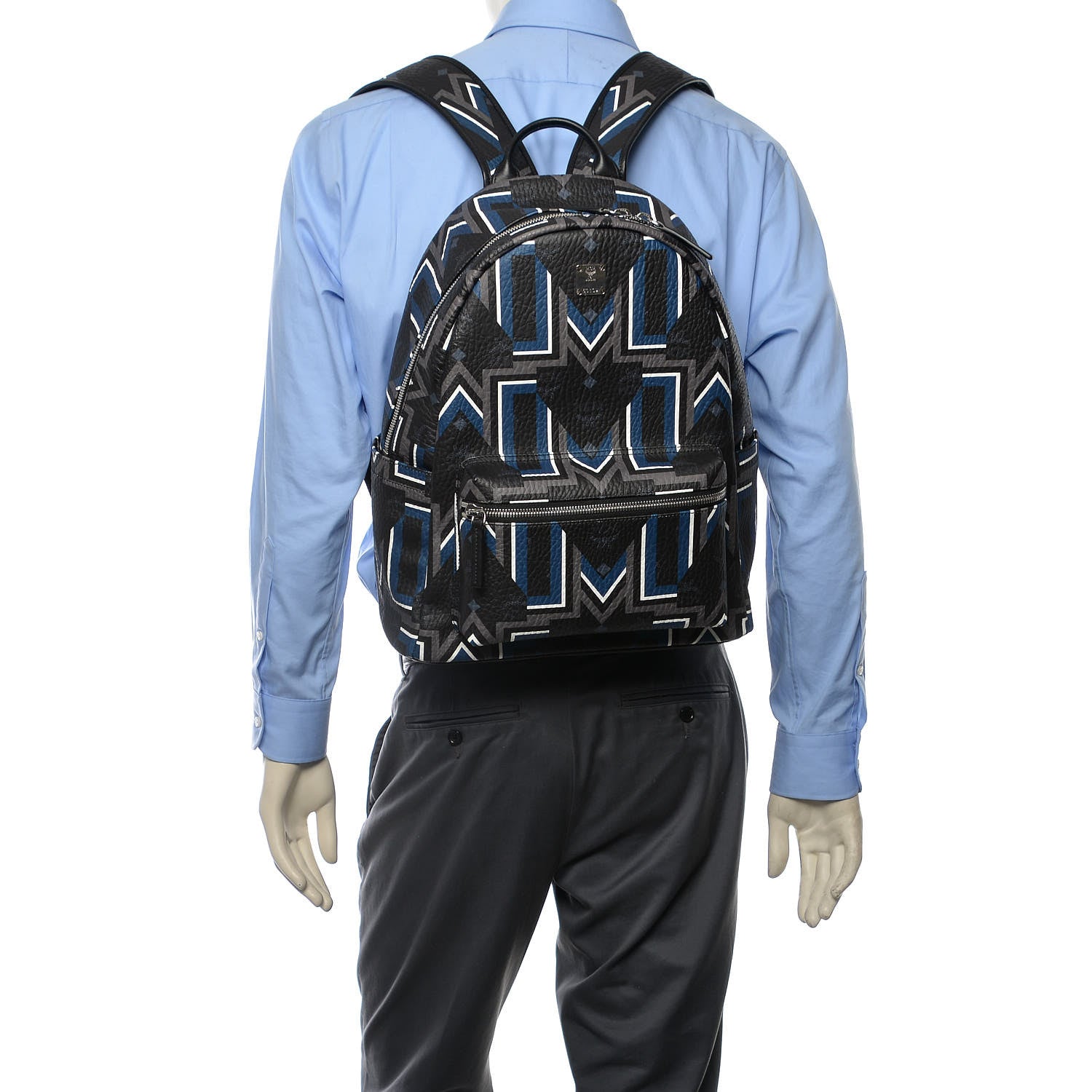 MCM Visetos Gunta Medium Stark Backpack Black 2 of 9