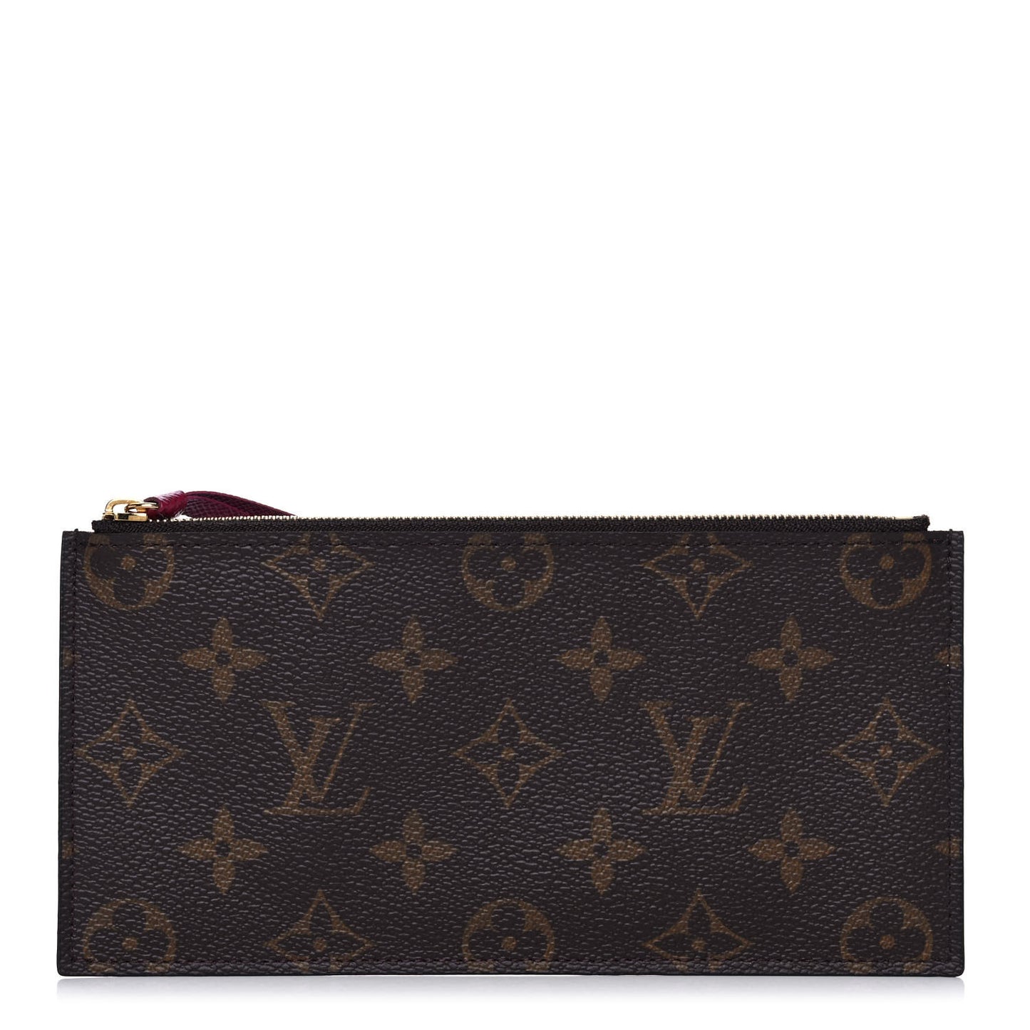 Monogram Felicie Chain Wallet Zippered Insert Fuchsia