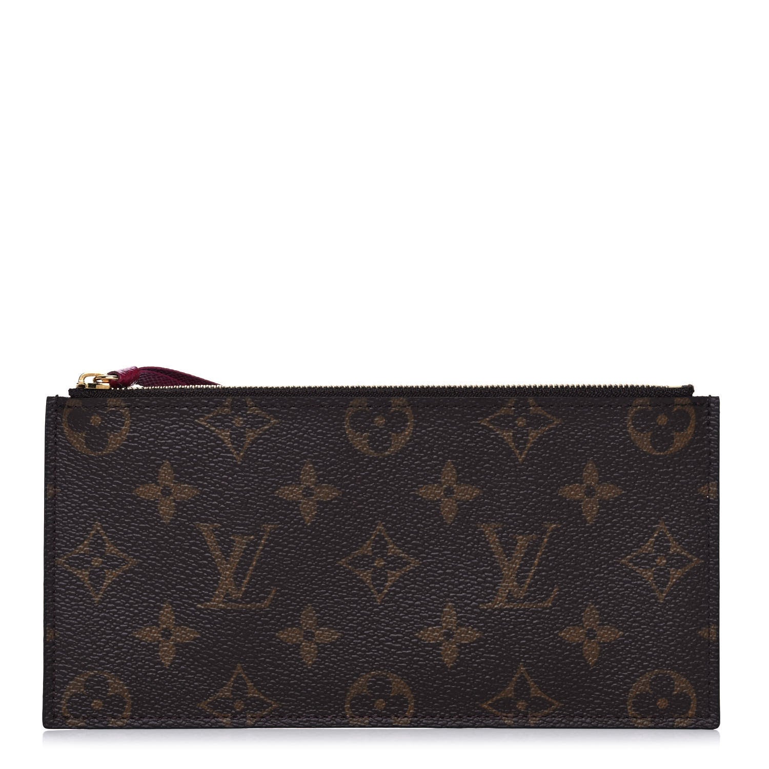 Louis Vuitton Monogram Felicie Chain Wallet Zippered Insert Fuchsia 1 of 8