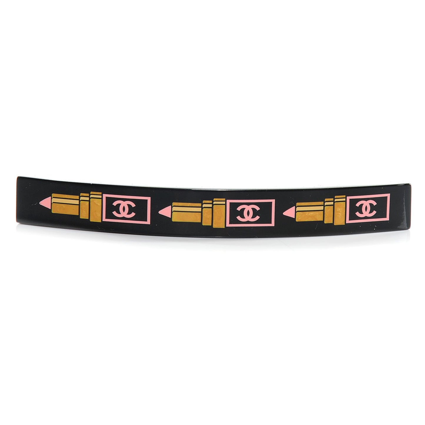 Resin Lipstick Barrette Black