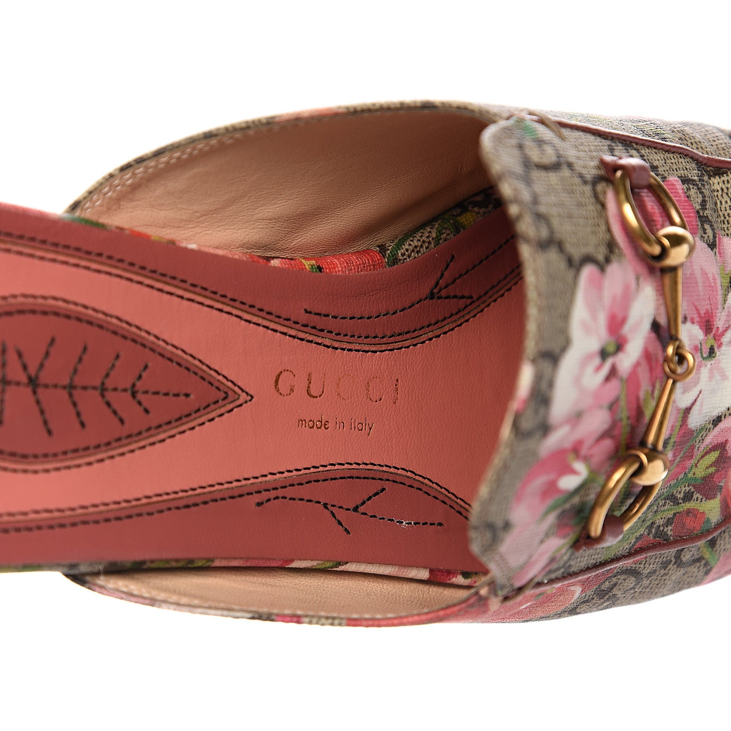 Gucci GG Supreme Monogram Blooms Womens Princetown Slippers 42 Beige Multicolor Dry Rose 6 of 13