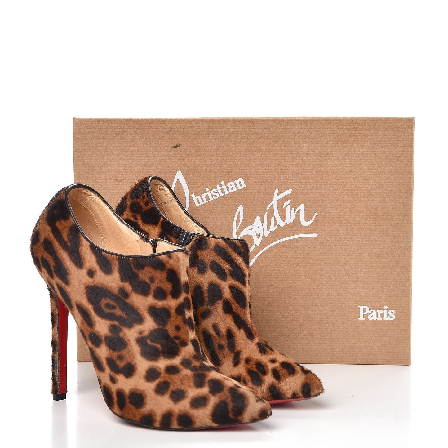 Pony Hair Luxor Dahlia 120 Ankle Boots 35.5 Leopard