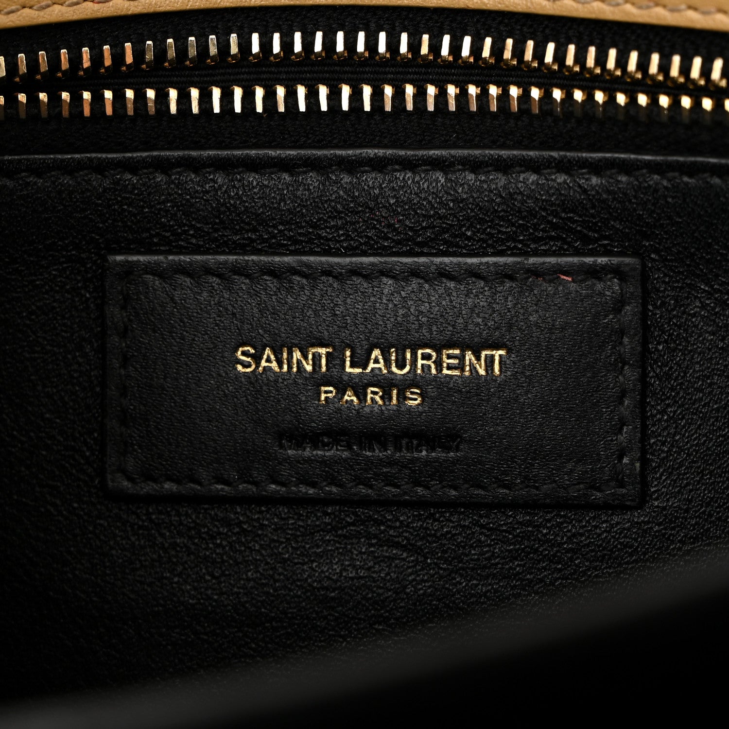 Saint Laurent Canvas Calfskin Classic Monogram Cassandra Clasp Bag Grege Brown Gold 6 of 12