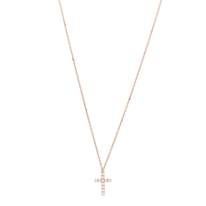 Cartier 18K Pink Gold Diamond Symbols Cross Pendant Necklace 1 of 6