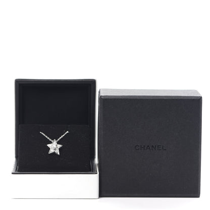 Chanel 18K White Gold Diamond Small Comete Geode Pendant Necklace 6 of 6