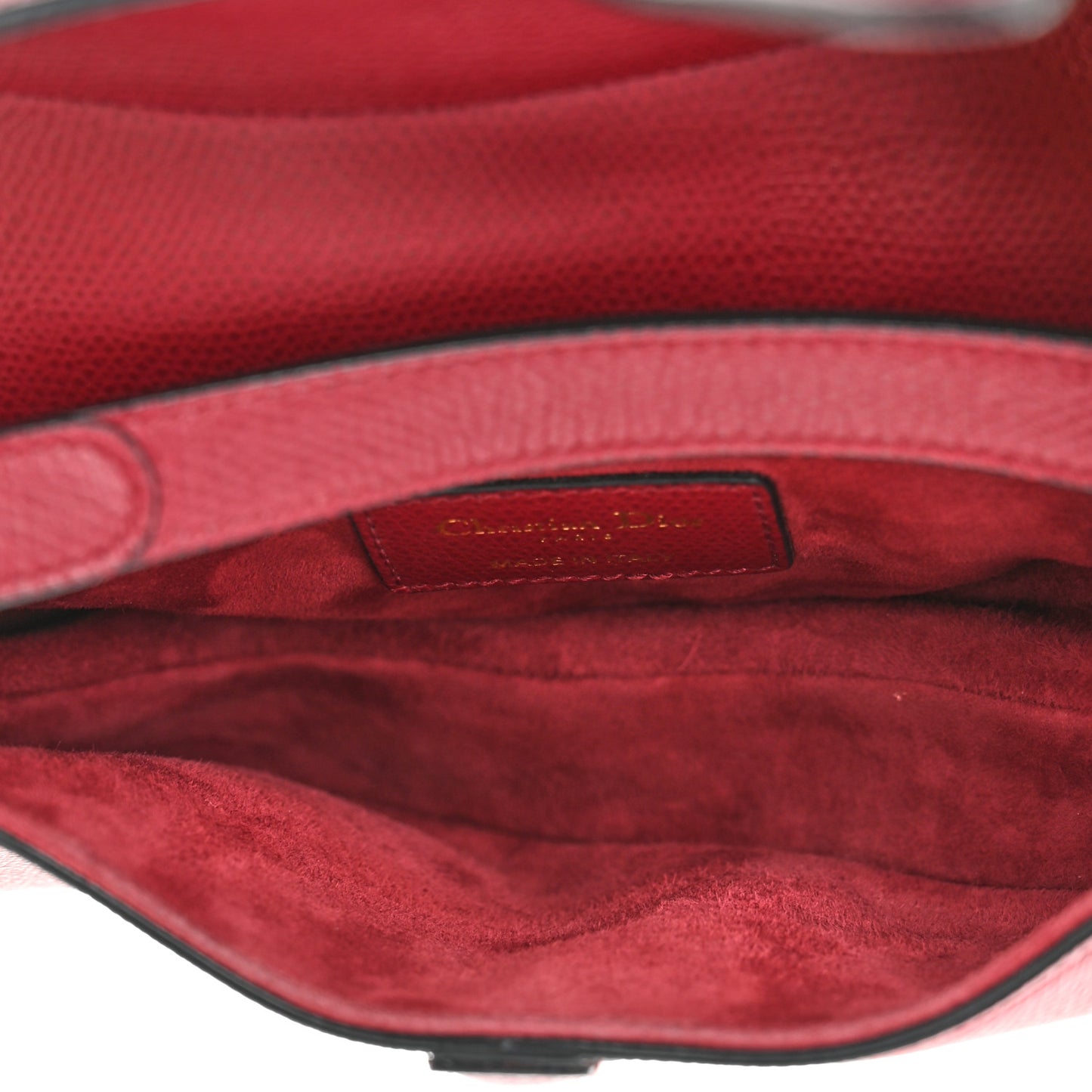 Calfskin Mini Saddle Bag Red