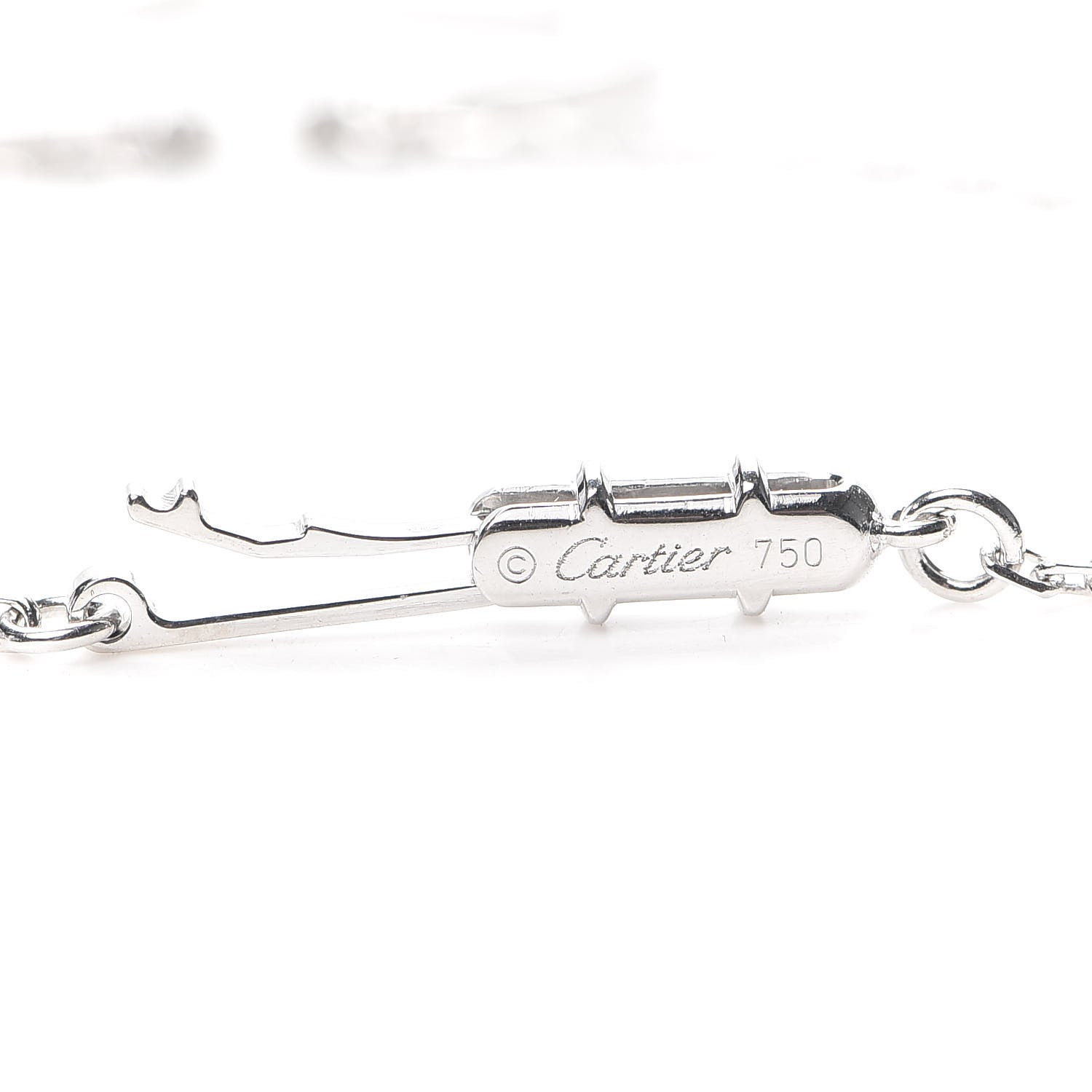 Cartier 18K White Gold Diamond Large Hearts and Symbols Pendant Necklace 5 of 6