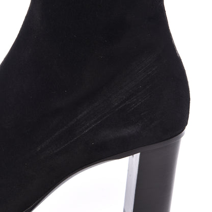 Gucci Suede Interlocking G Knee High Boots 7 Black 11 of 12