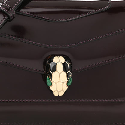 Bulgari Metallic Calfskin Serpenti Forever Shoulder Bag Plum 8 of 10