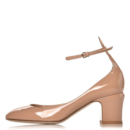 Valentino Garavani Patent Tan-Go Mary Jane 60mm Pumps 38 Rose Cannelle 1 of 9