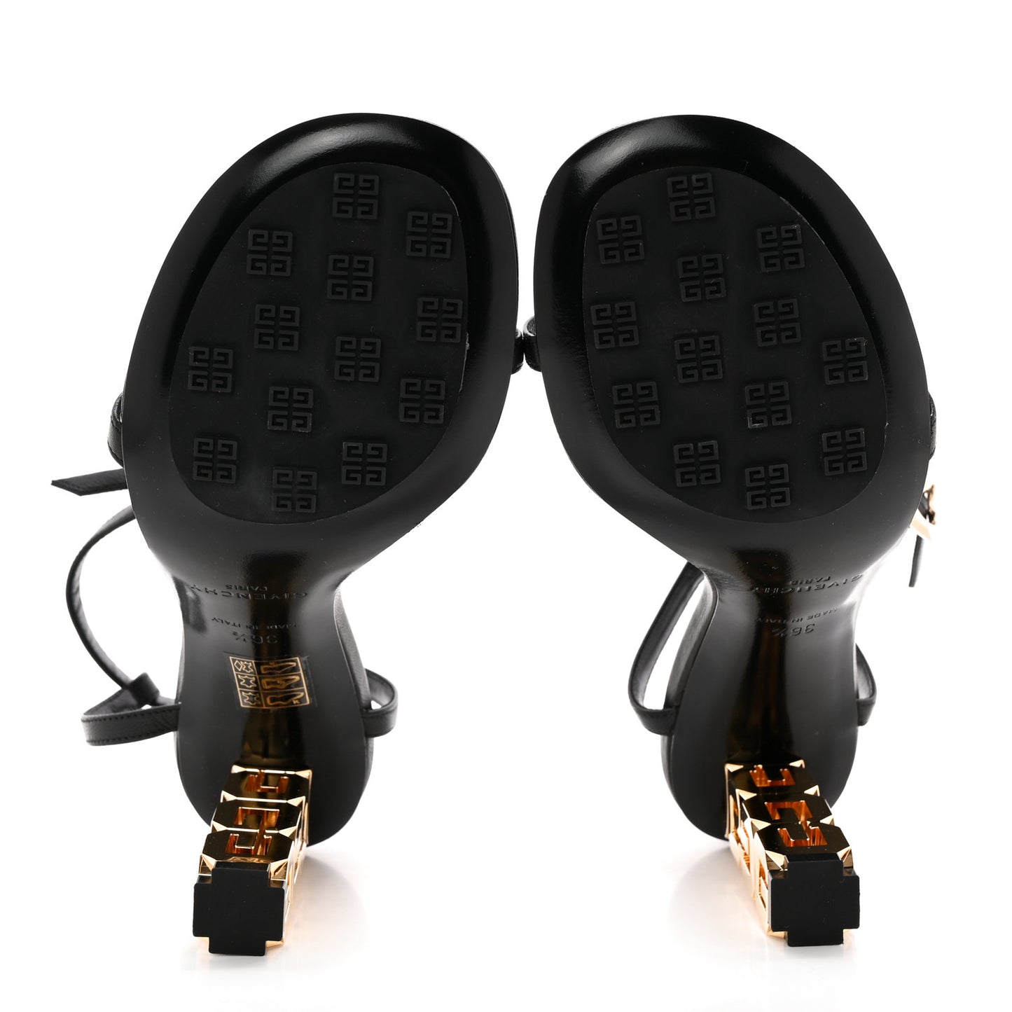 Smooth Nappa G Cube 85mm Sandals 36.5 Black