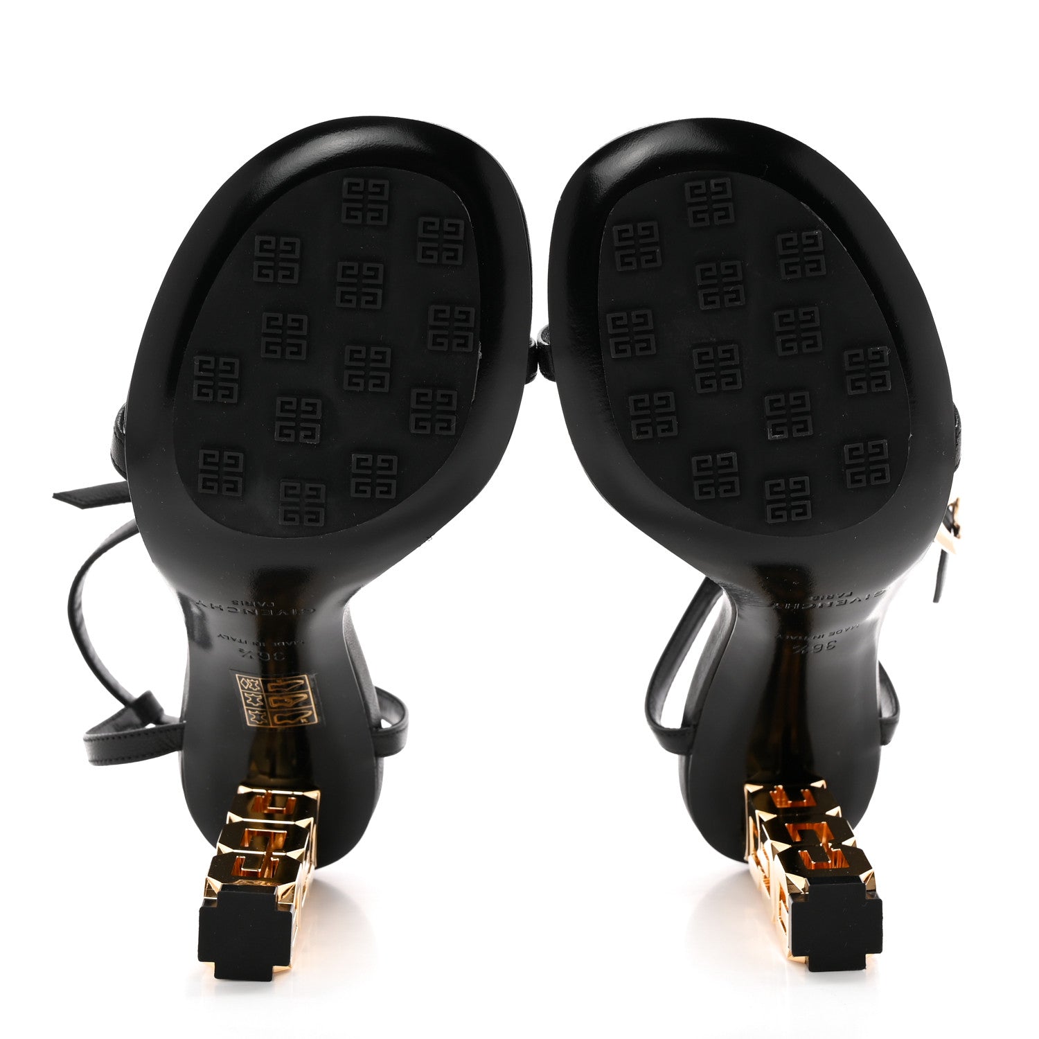 Givenchy Smooth Nappa G Cube 85mm Sandals 36.5 Black 6 of 9