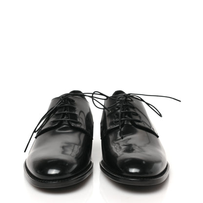 Christian Dior Shiny Calfskin Womens Derby Shoe 38 Black 2 of 9