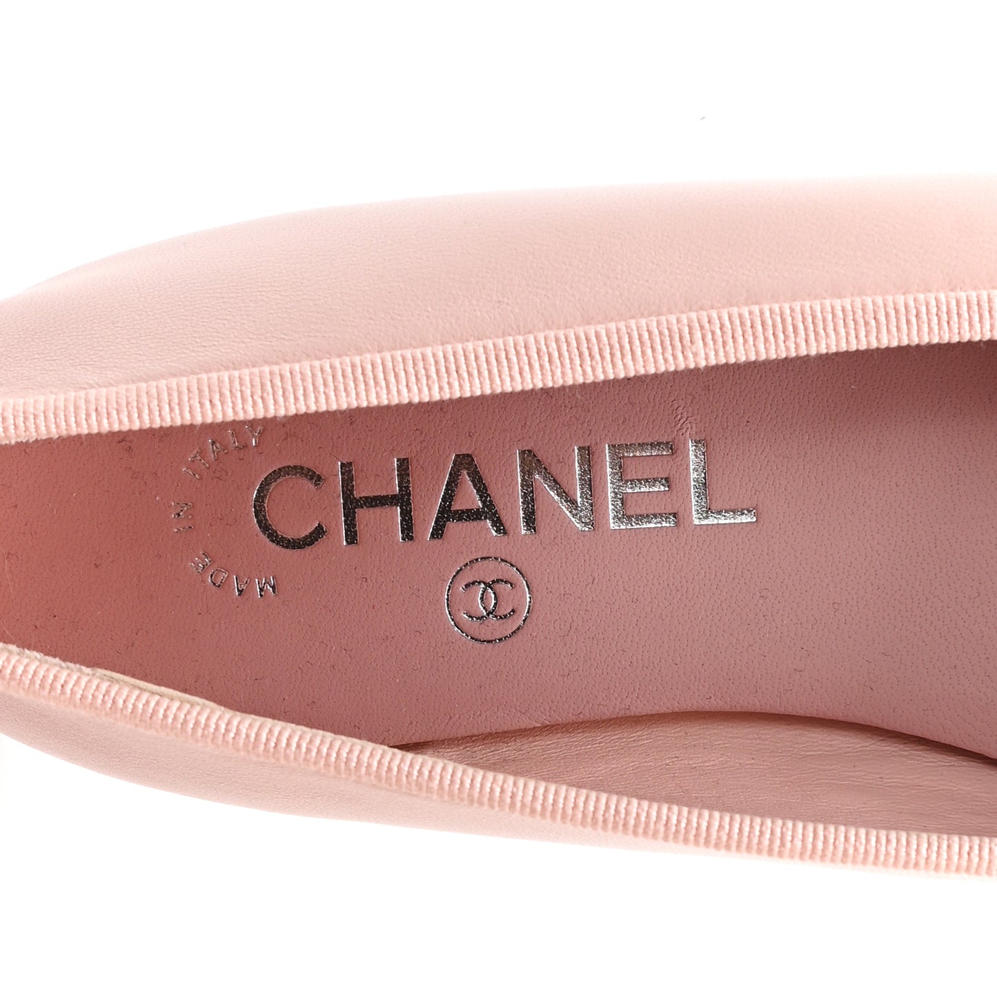 Lambskin Cap Toe CC Ballerina Flats 38 Light Pink Dark Pink