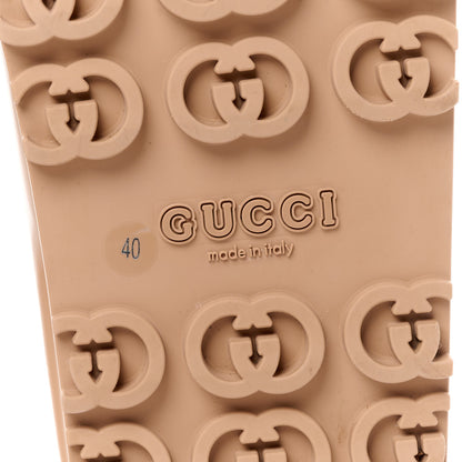 Gucci Soft Rubber Womens Interlocking G Platform 42mm Slide Sandals 40 Vintage Camel 6 of 11