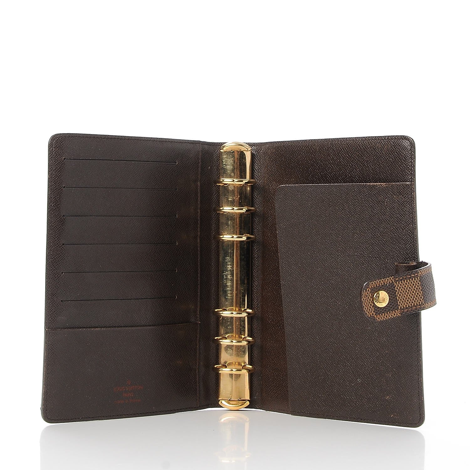 Louis Vuitton Damier Ebene Medium Ring Agenda Cover 5 of 7