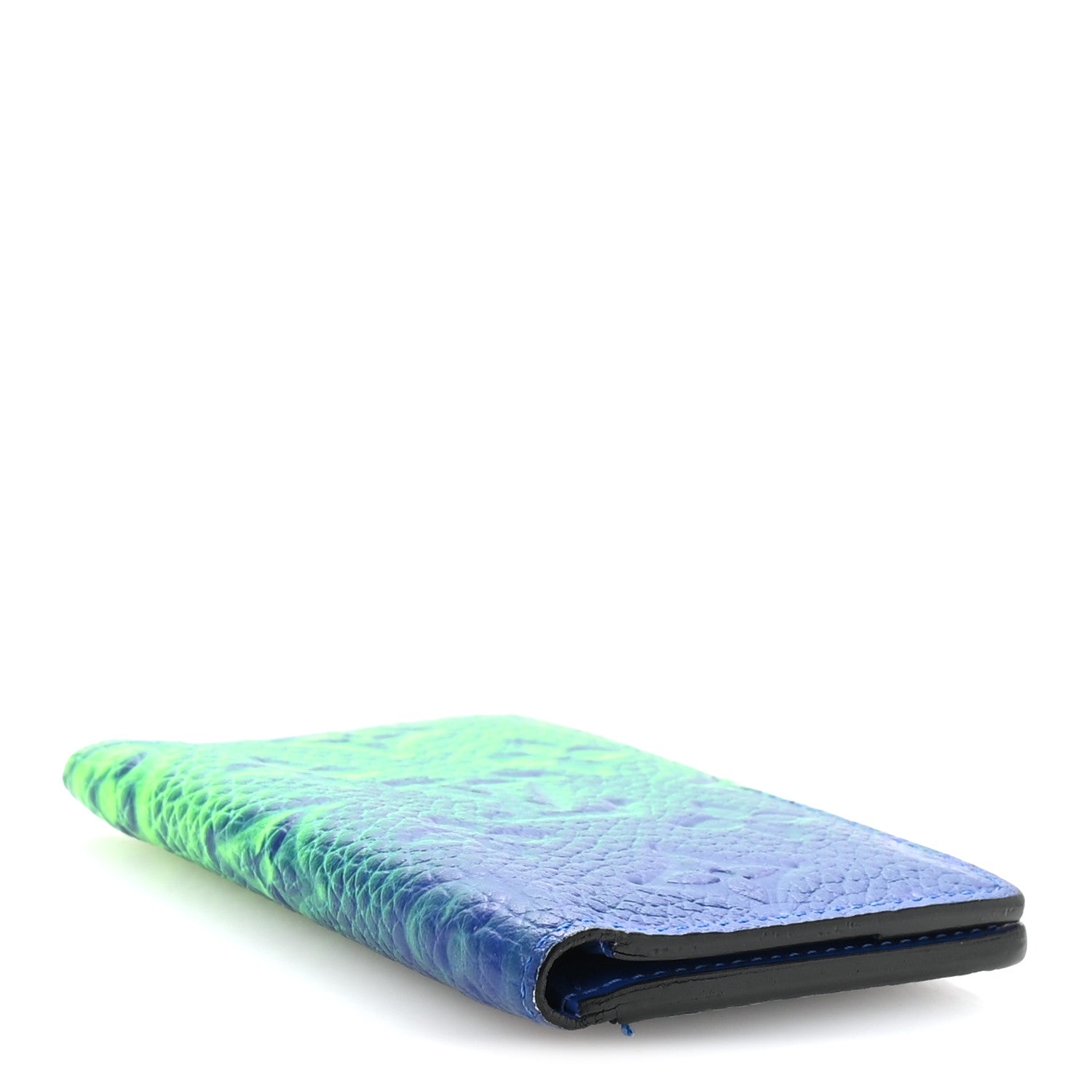 Louis Vuitton Taurillon Illusion Pocket Organizer Bleu Vert 4 of 7