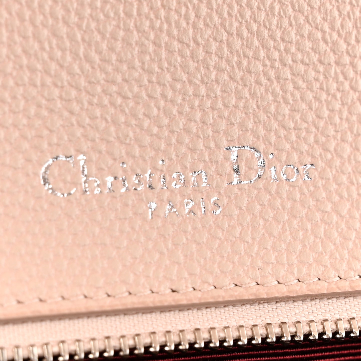 Grained Calfskin Medium Diorama Flap Bag Nude