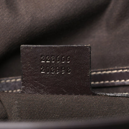 Gucci GG Supreme Monogram Selleria Calfskin Small Flap Messenger Bag Beige Ebony Cocoa Dark Chocolate 7 of 14