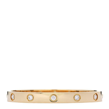 Cartier 18K Yellow Gold 10 Diamond LOVE Bracelet 16 2 of 9