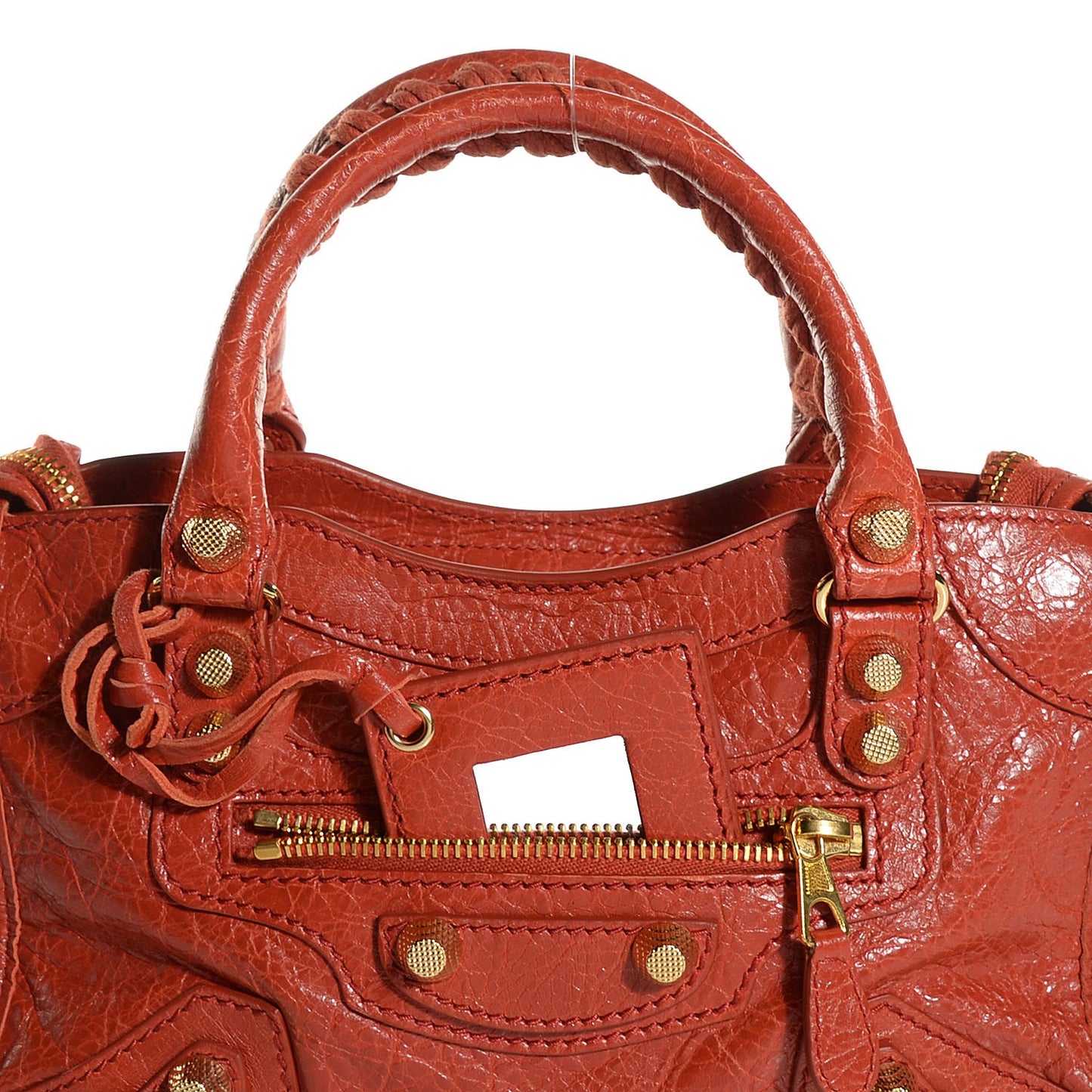 Agneau Giant 12 Gold Hardware Mini City Rouge Ambre