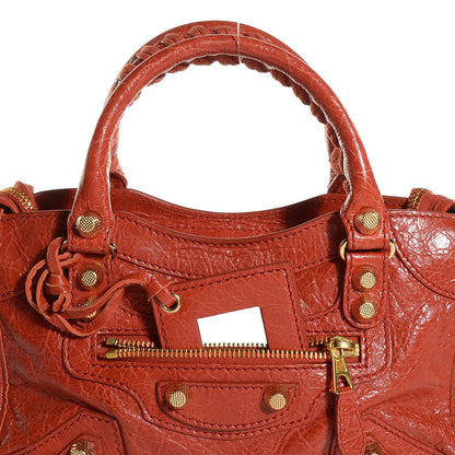 Balenciaga Agneau Giant 12 Gold Hardware Mini City Rouge Ambre 9 of 13
