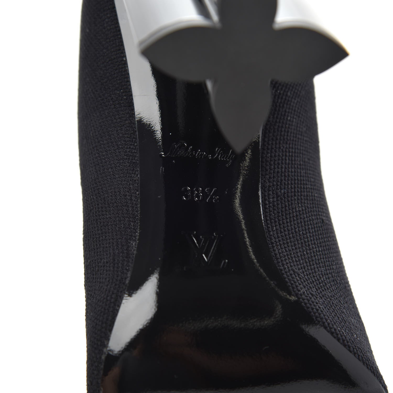 Louis Vuitton Stretch Fabric LV Black Heart Sock Ankle Boots 38.5 Black 6 of 7