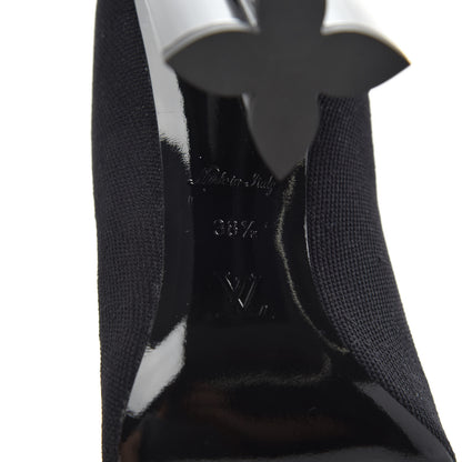 Louis Vuitton Stretch Fabric LV Black Heart Sock Ankle Boots 38.5 Black 6 of 7