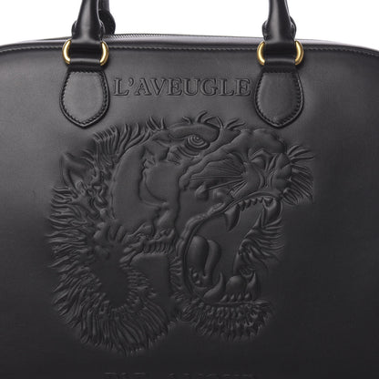 Gucci Calfskin Embossed L'Aveugle Par Amour Duffle Black 8 of 11