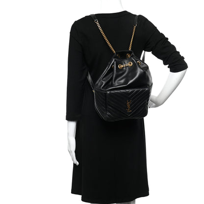 Saint Laurent Lambskin Matelasse Monogram Joe Backpack Black 2 of 9
