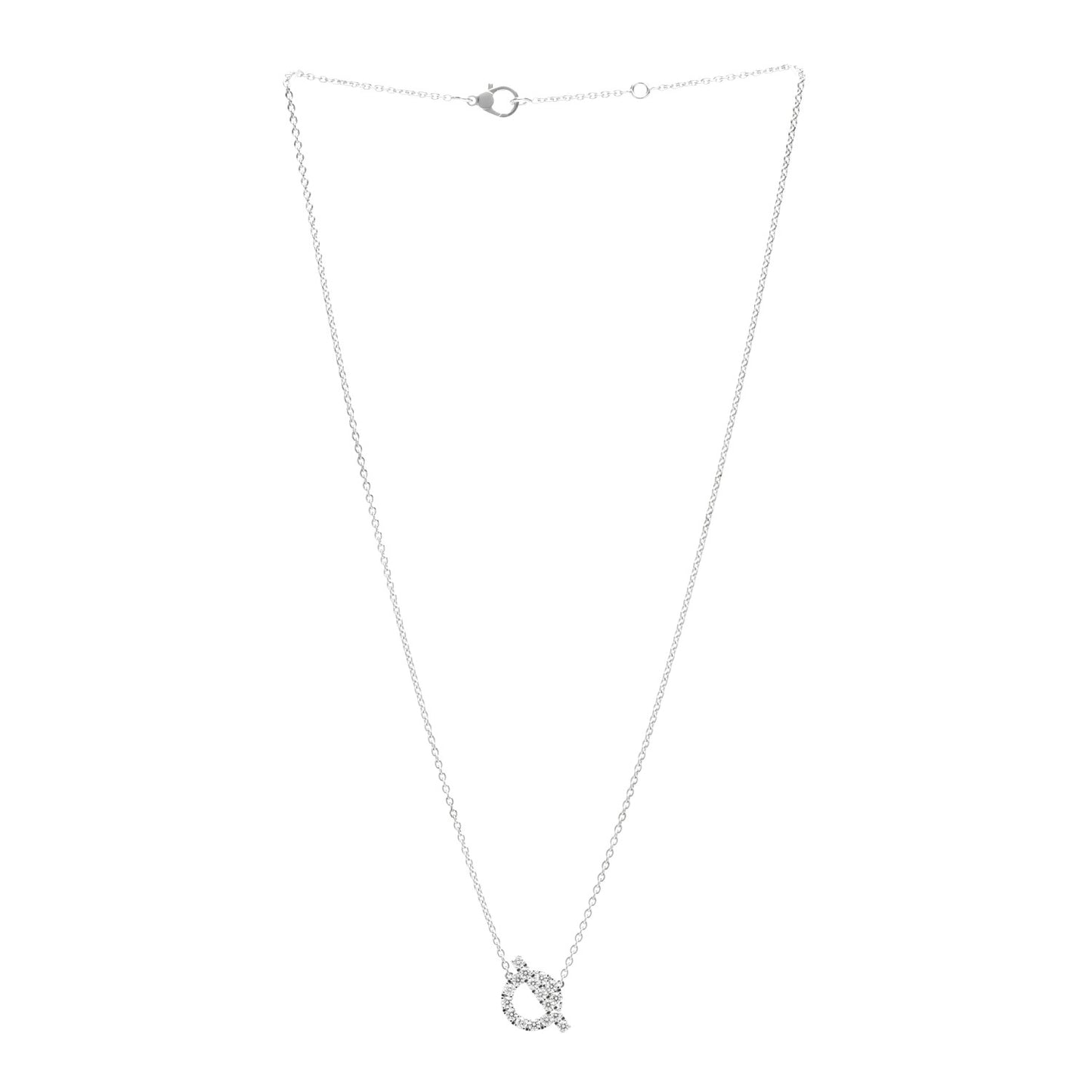 18K White Gold Diamond Finesse Pendant Necklace
